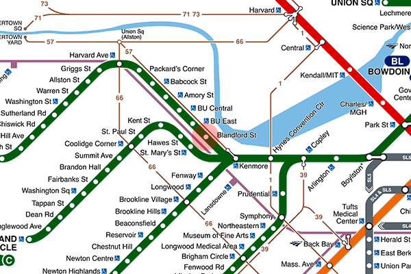 Blandford Street station map