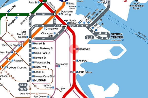 Broadway station map