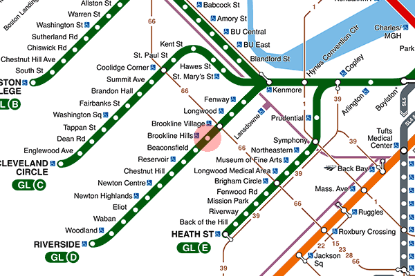 Brookline Hills station map