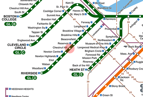 Chestnut Hill station map