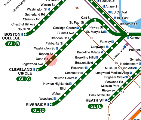 Dean Road station map