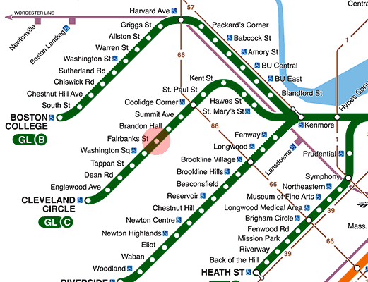 Fairbanks Street station map
