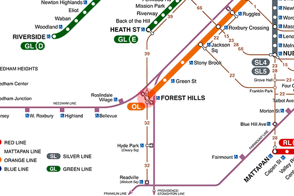 Forest Hills station map