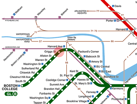 Griggs Street station map