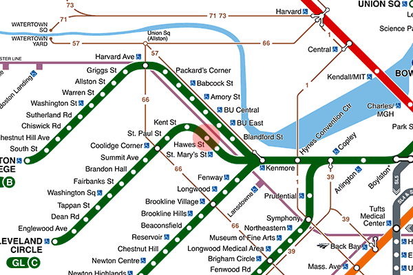 Hawes Street station map