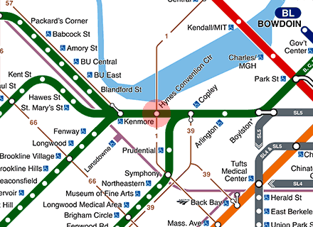 Hynes Convention Center station map