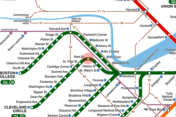 Kent Street station map