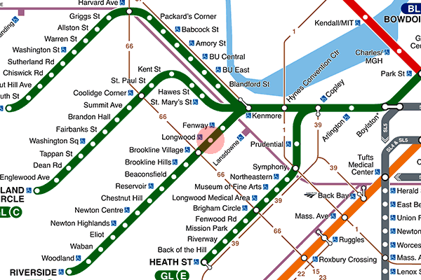 Longwood station map