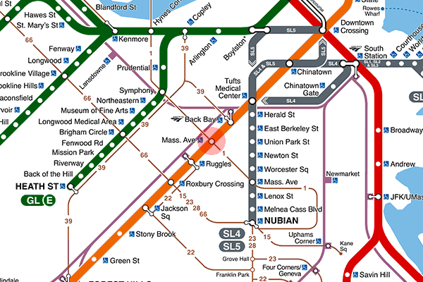 Massachusetts Avenue station map