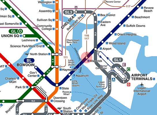 Maverick station map