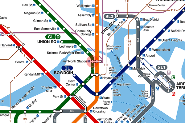North Station station map