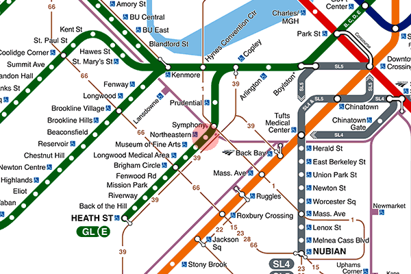 Northeastern University station map