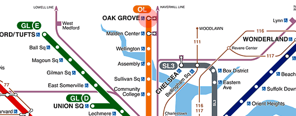 Oak Grove station map