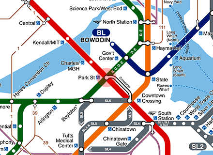 Park Street Station Map Boston Subway