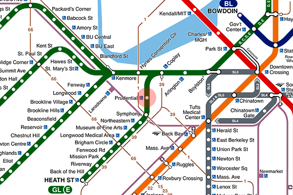 Prudential station map