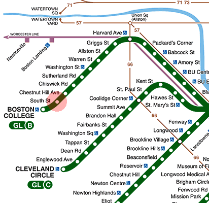 South Street station map