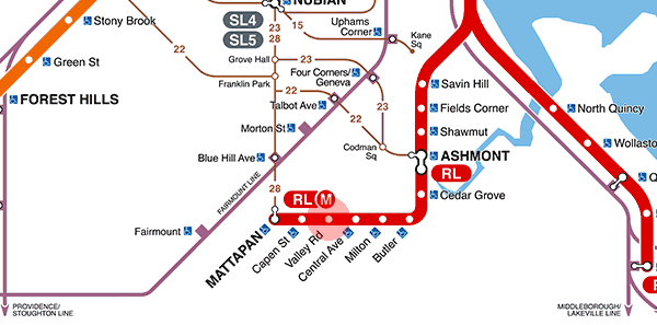 Valley Road station map
