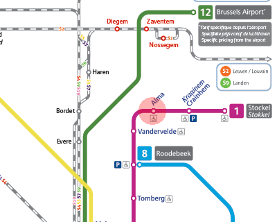 Alma station map