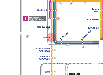 Aumale station map