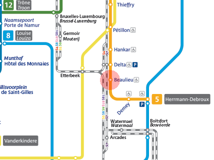 Beaulieu station map