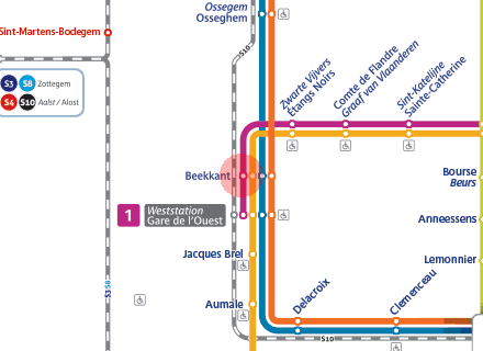 Beekkant station map