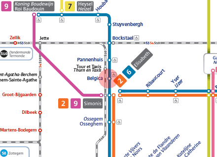 Belgica station map