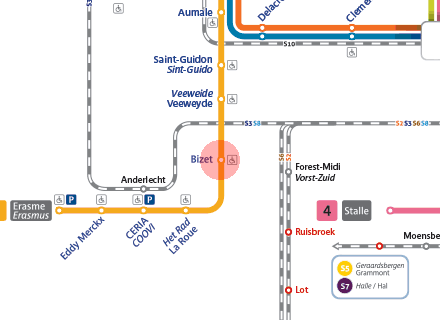 Bizet station map