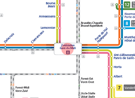 Brussels-South station map