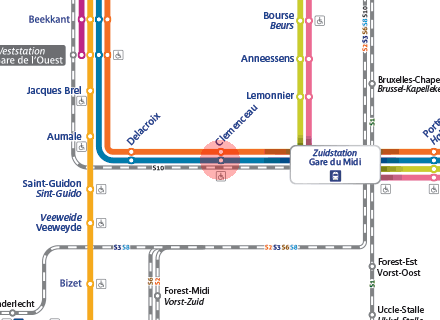 Clemenceau station map