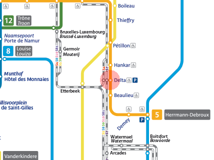 Delta station map