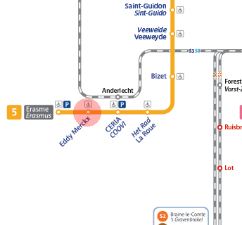 Eddy Merckx station map