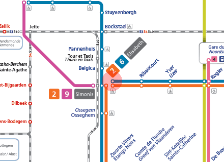 Elisabeth station map