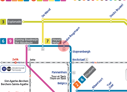 Houba-Brugmann station map