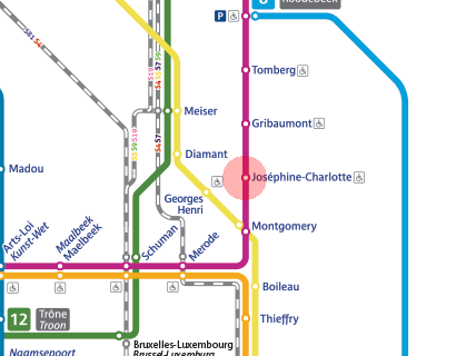 Josephine-Charlotte station map