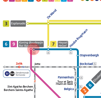 King Baudouin station map