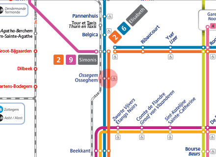 Osseghem/Ossegem station map