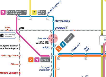 Pannenhuis station map