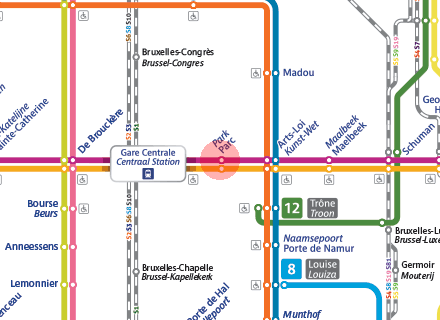 Parc/Park station map