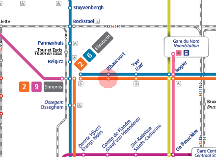 Ribaucourt station map