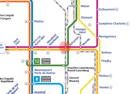 Schuman station map