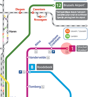 Stockel/Stokkel station map