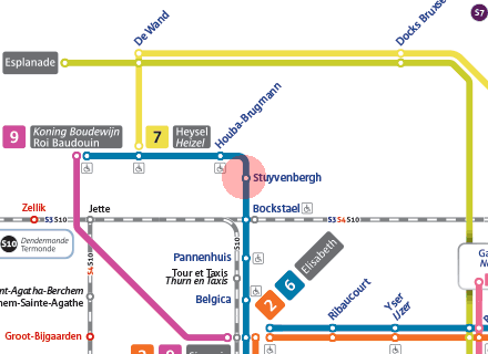 Stuyvenbergh station map