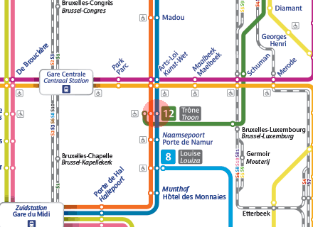 Trone/Troon station map