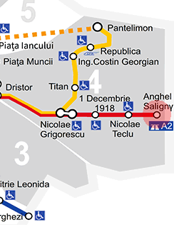 Anghel Saligny station map