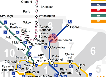 Aurel Vlaicu station map