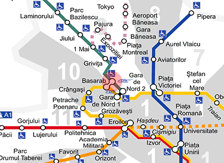 Basarab station map