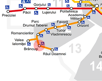 Constantin Brancusi station map