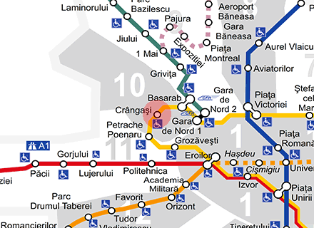 Crangasi station map