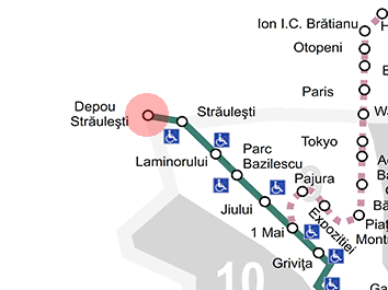 Depou Straulesti station map