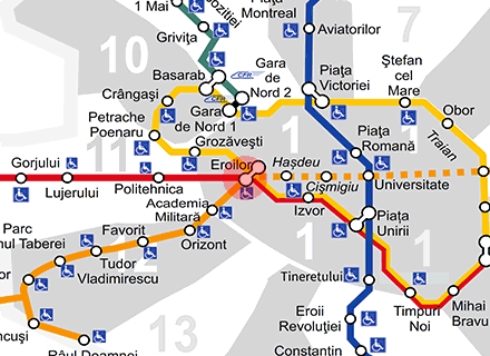 Eroilor station map